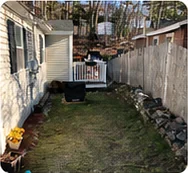 Side yard cleanup along a fence
